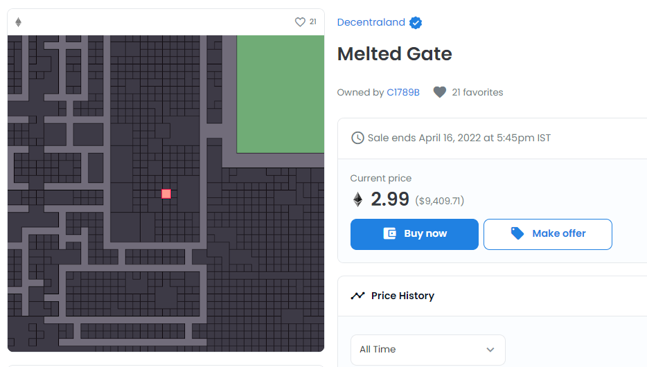land purchase in decentraland metaverse