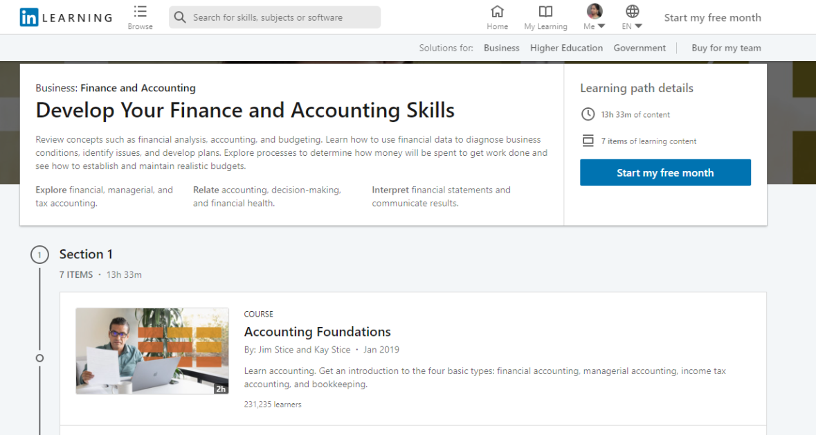 Develop Your Finance and Accounting Skills