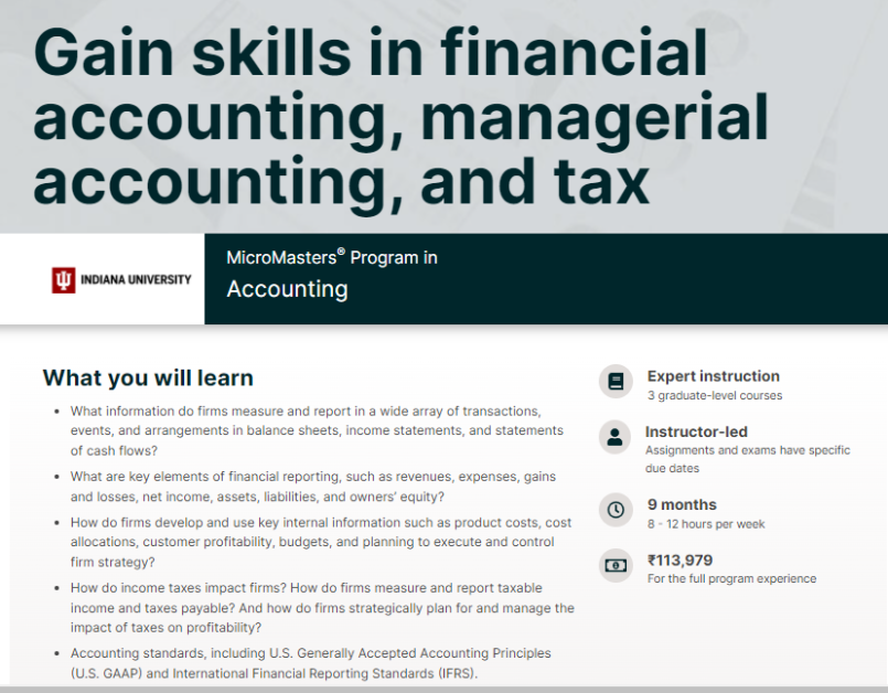 Gain skills in financial accounting, managerial accounting, and tax
