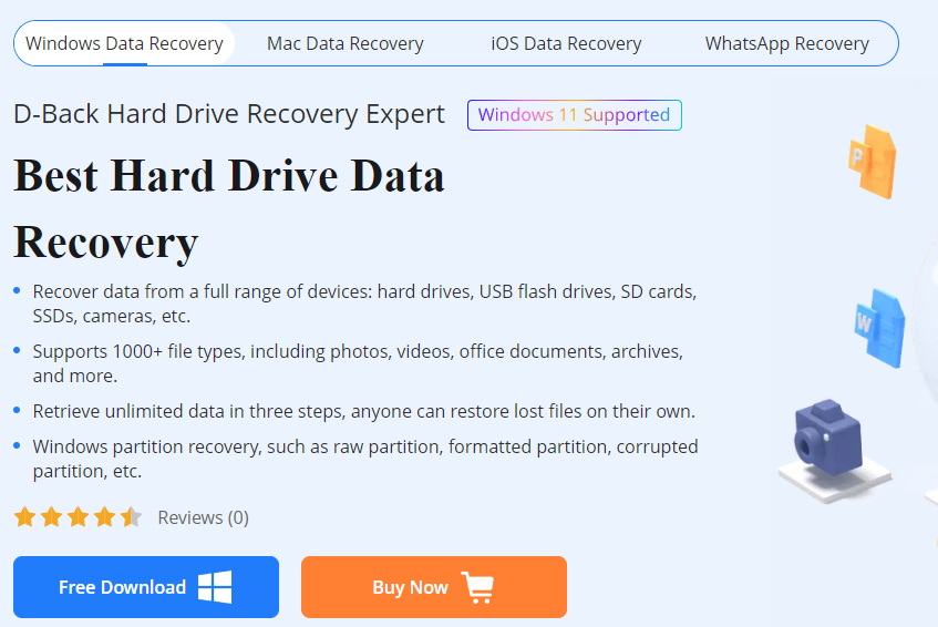 d-back data recovery: windows data recovery