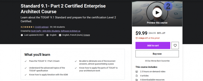 Udemy Standard 9.1- Part 2 Certified Enterprise Architect Course